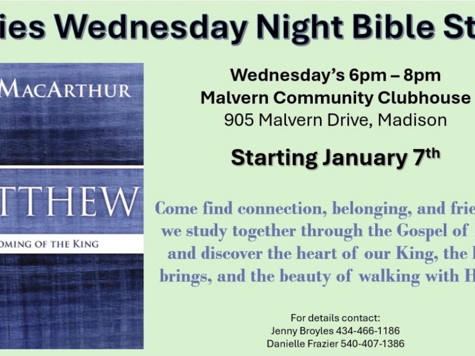 Ladies Wednesday Night Bible Study