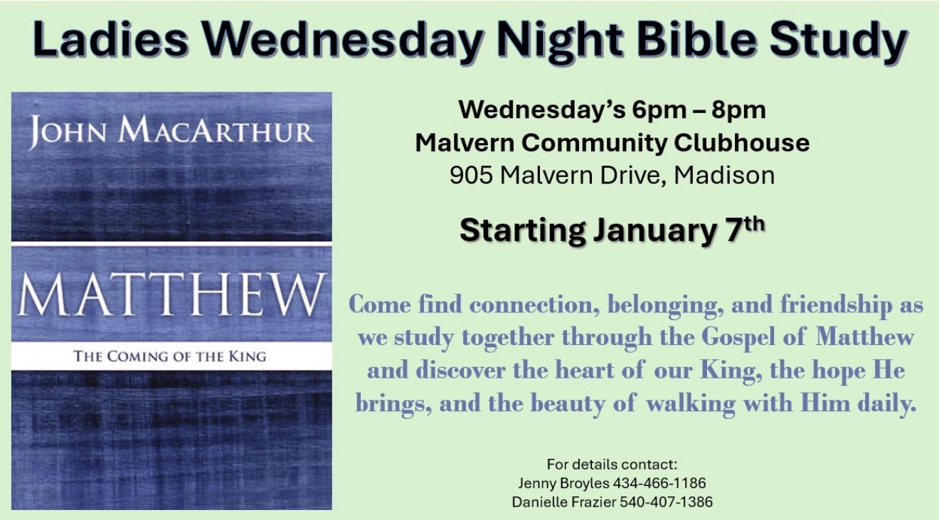 Ladies Wednesday Night Bible Study